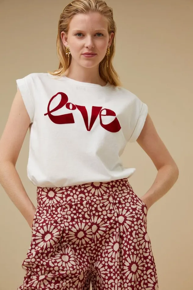 ByBar Tops and Shirts Vrouwelijk Thelma Love Top Off White