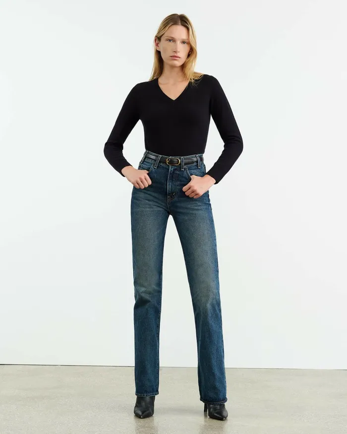 CAMELIA CASHMERE SWEATER Dark Navy Women Nili Lotan Knits and Sweaters