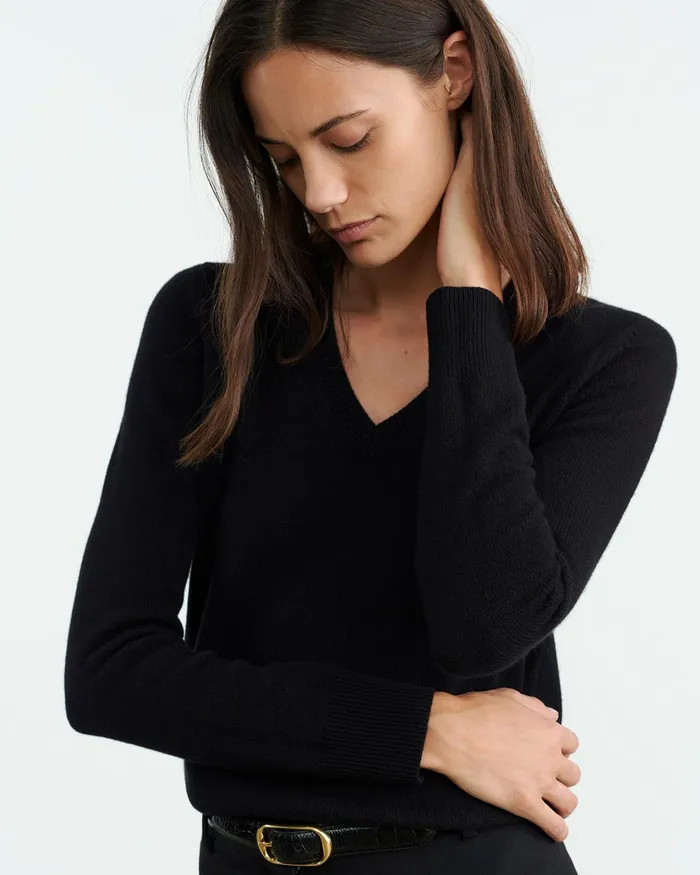 CAMELIA CASHMERE SWEATER Dark Navy Women Nili Lotan Knits and Sweaters