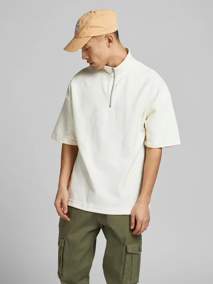 Caps JACK and JONES Mens LOGO LABEL BASEBALL CAP Yellow Cloud Cream Gift for Friend