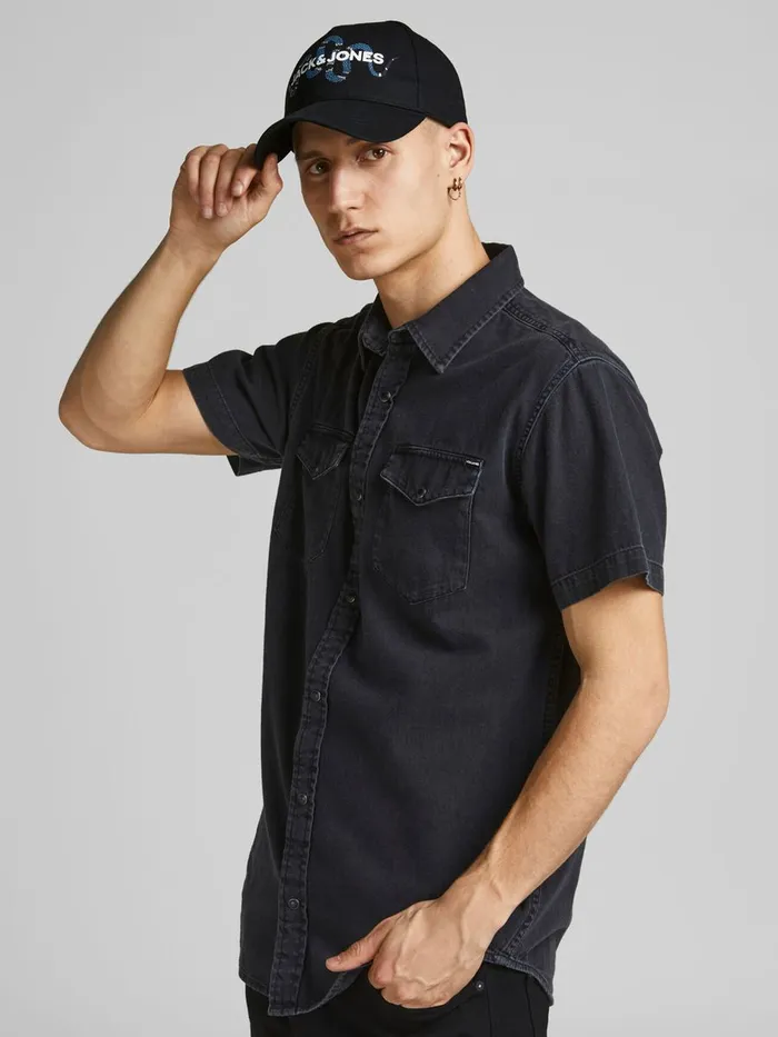 Caps JACK and JONES Mens SNAKE CAP Black Black