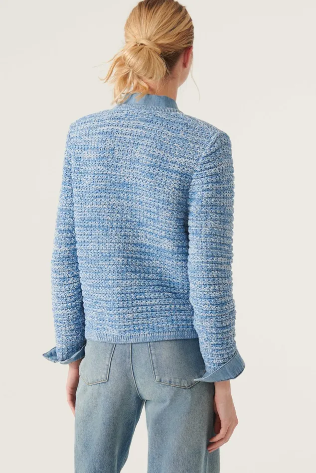 Cardigan Guspa Blue Women Baandsh Sweaters and Cardigans