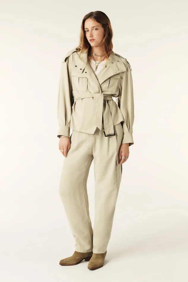 CargoStyle Pants Loik Beige Women Baandsh Pants and Jeans