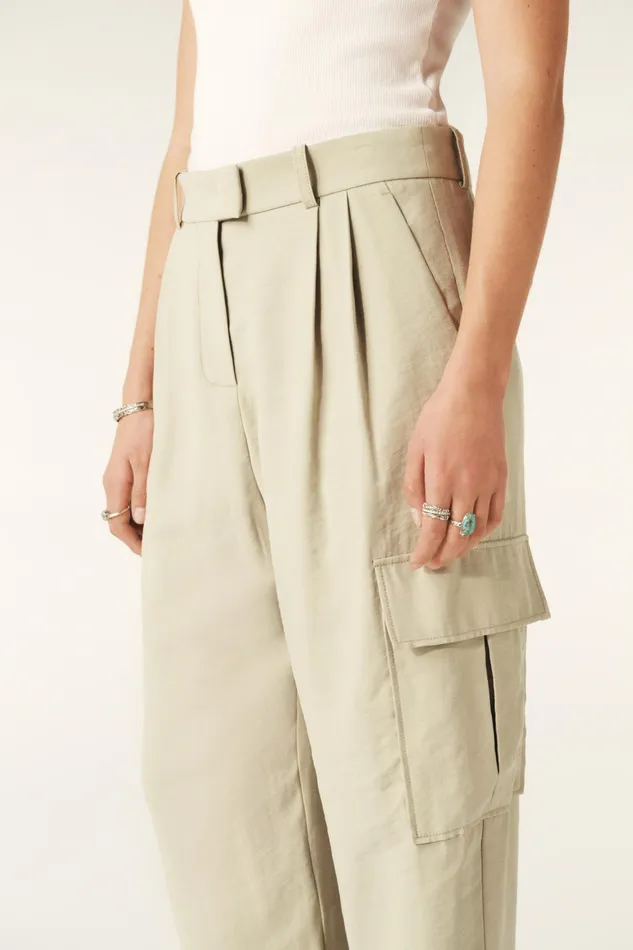CargoStyle Pants Loik Beige Women Baandsh Pants and Jeans