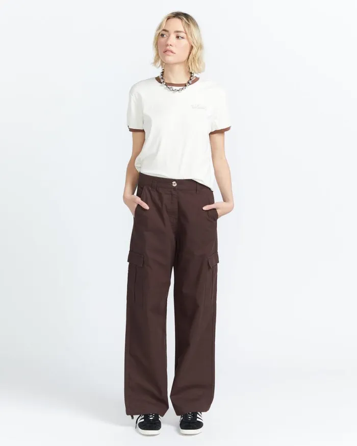 Cargstone Pants 8211 Dark Chocolate Womens Volcom Bottoms