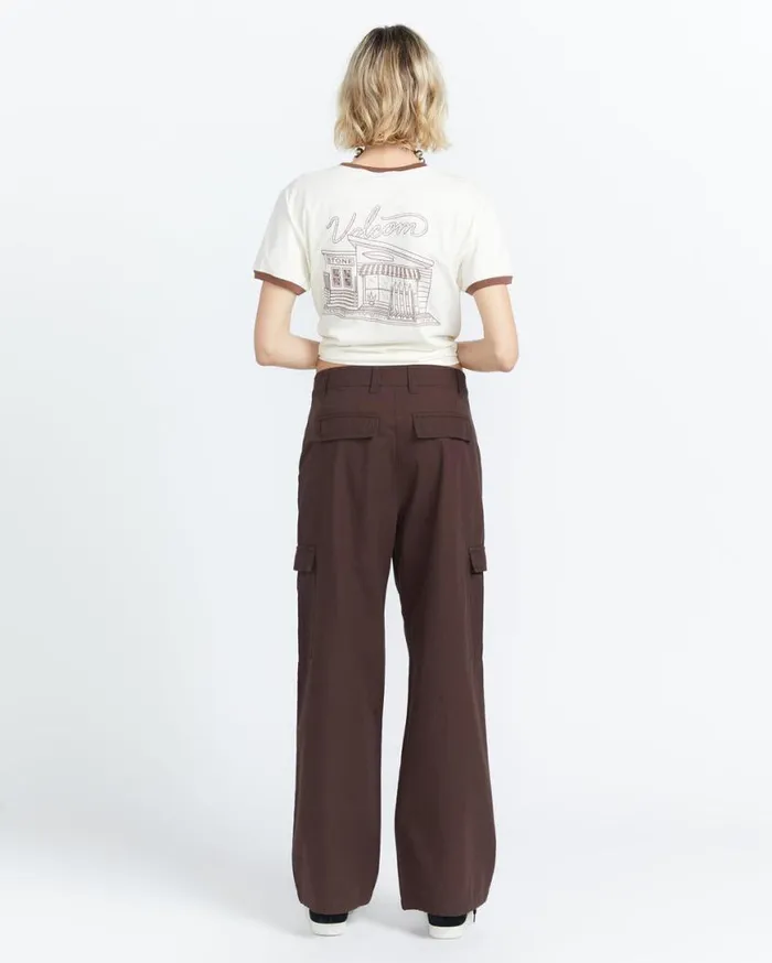 Cargstone Pants 8211 Dark Chocolate Womens Volcom Bottoms