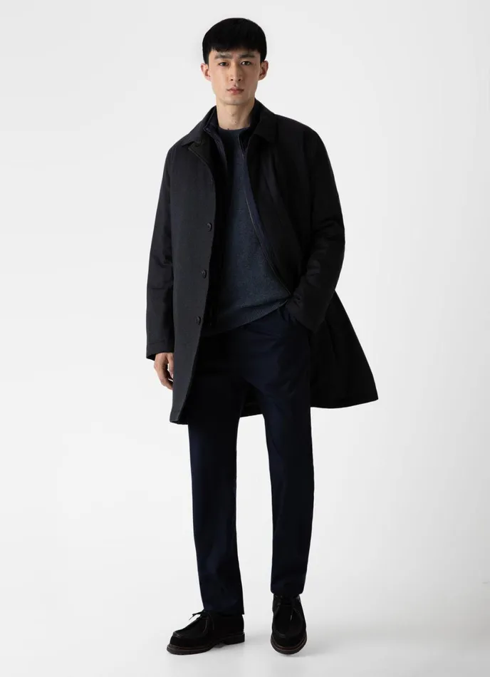 Cashmere Crew Neck Jumper Peacock Melange Men SUNSPEL Knitwear
