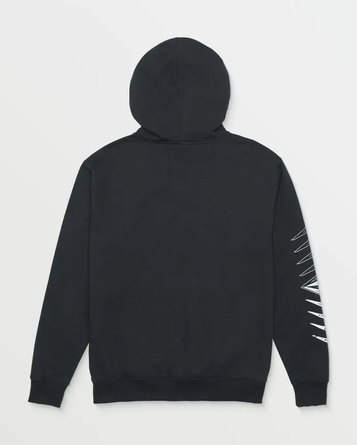 Cement Pullover Hoodie 8211 Washed Black Heather Mens Volcom Hoodies and Sweatshirts