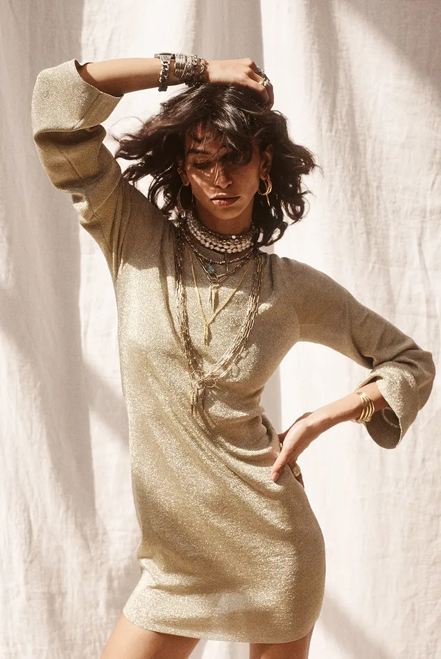 Chain Necklace Naomie Gray Women Baandsh Jewelry