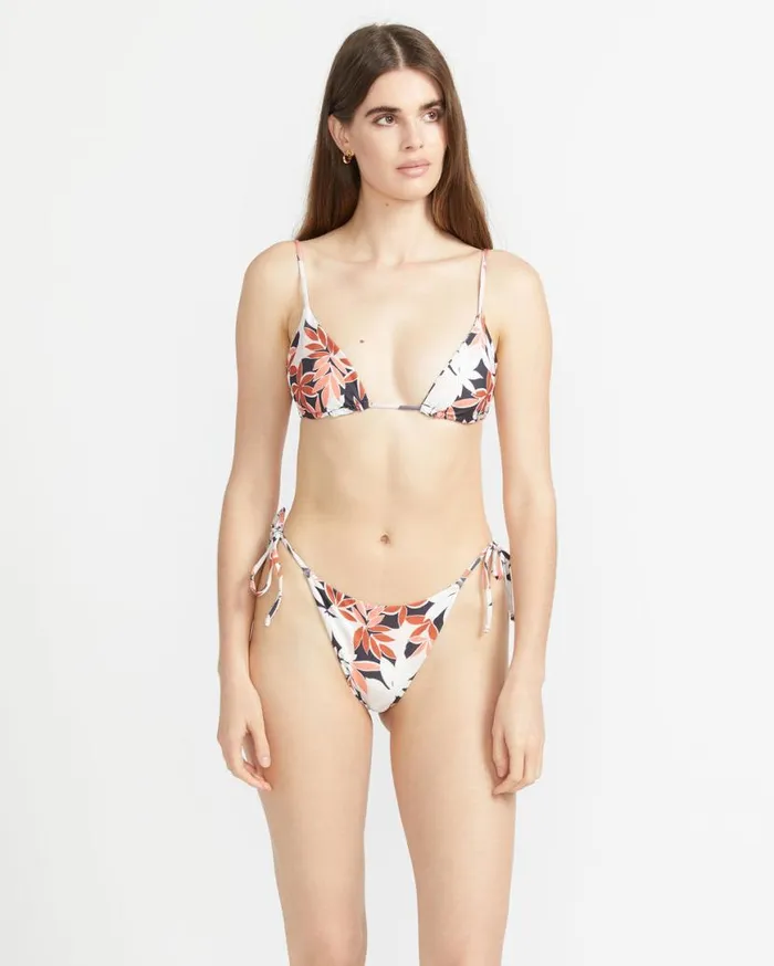 Check Mate Tri Bikini Top 8211 Electric Coral Womens Volcom Swim