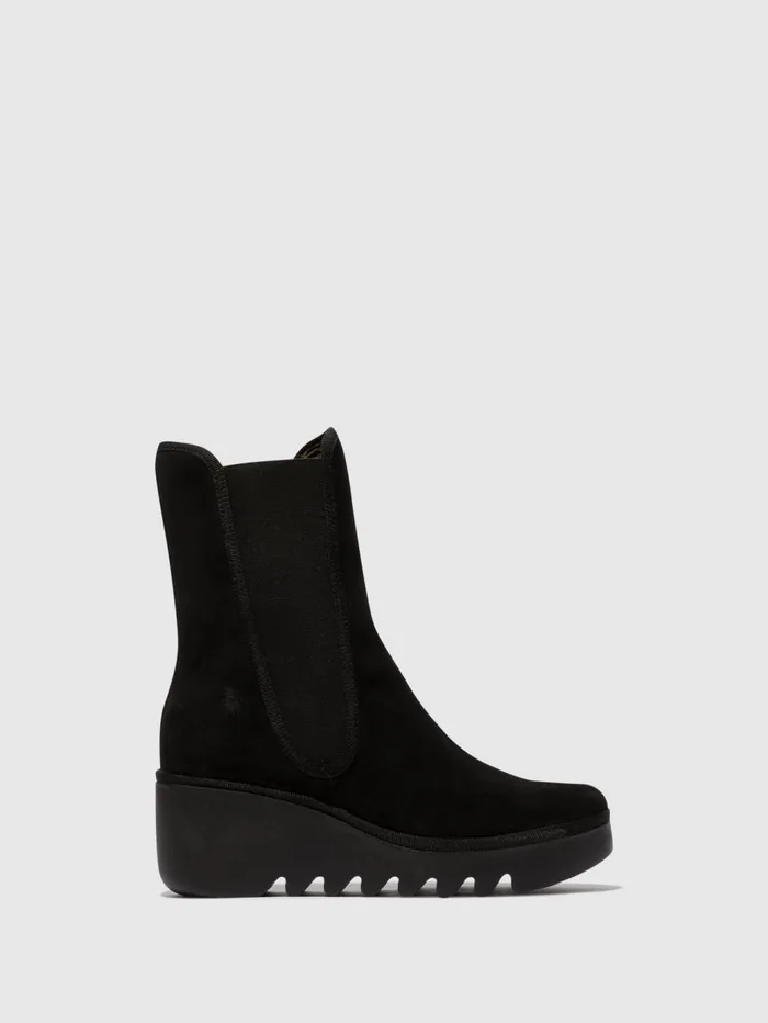 Chelsea Ankle Boots BYRO395FLY BLACK Women Fly London Ankle Boots