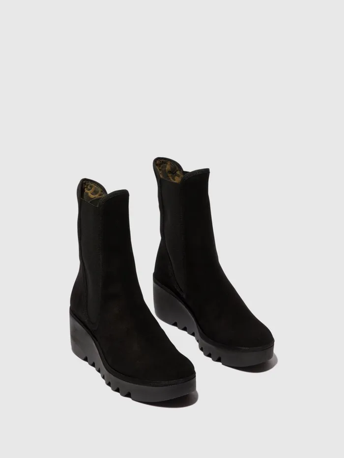 Chelsea Ankle Boots BYRO395FLY BLACK Women Fly London Ankle Boots