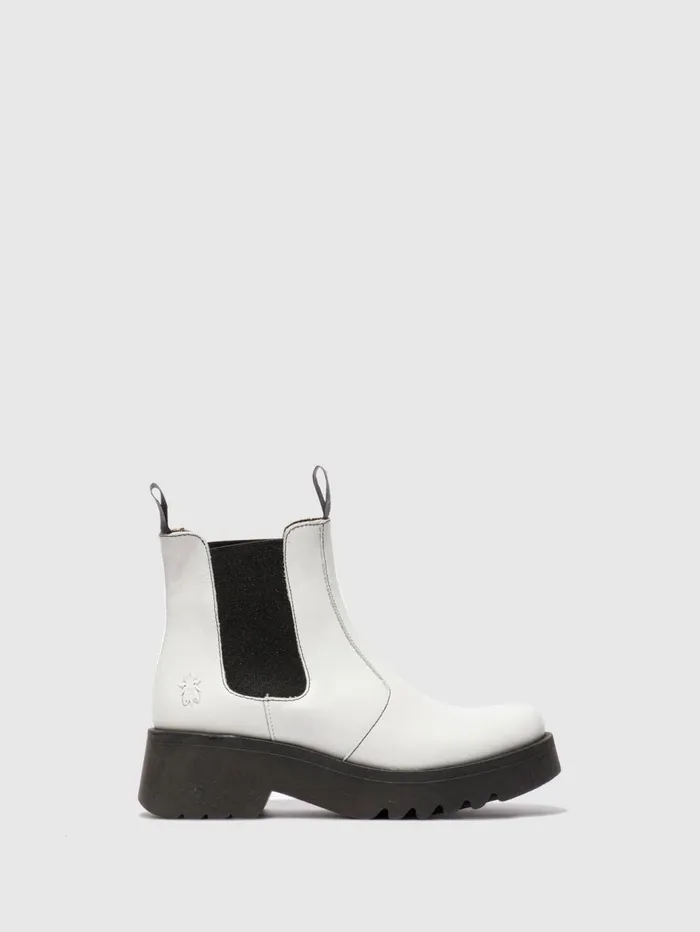 Chelsea Ankle Boots MEDI789FLY RUG OFFWHITE Women Fly London Ankle Boots