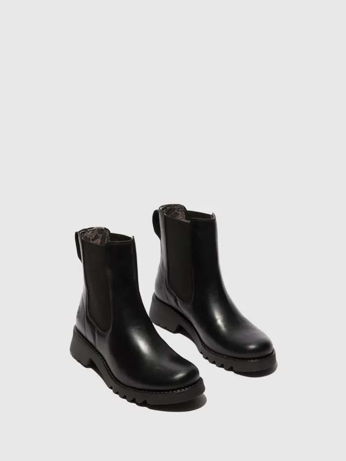 Chelsea Ankle Boots ROPE978FLY BLACK Women Fly London Ankle Boots