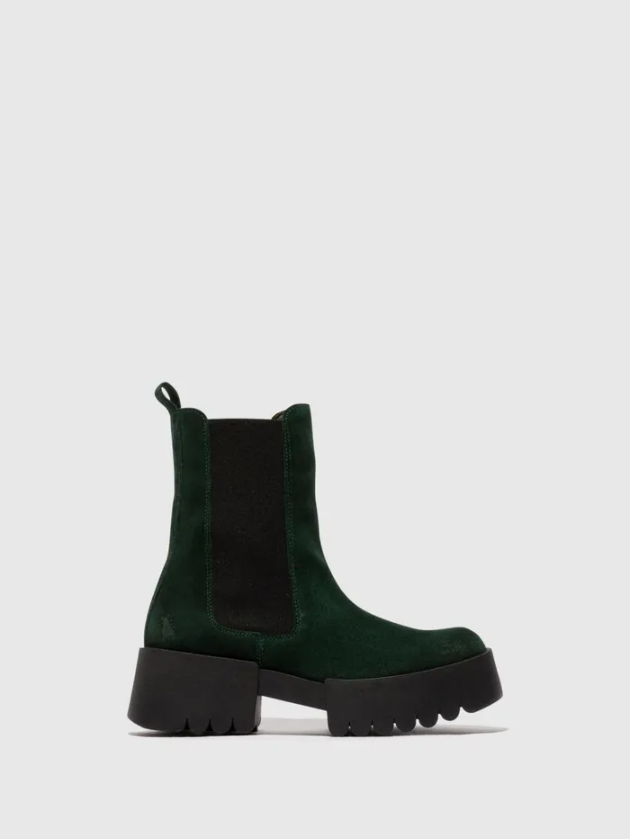 Chelsea Boots EREL007FLY GREEN FOREST Women Fly London Boots