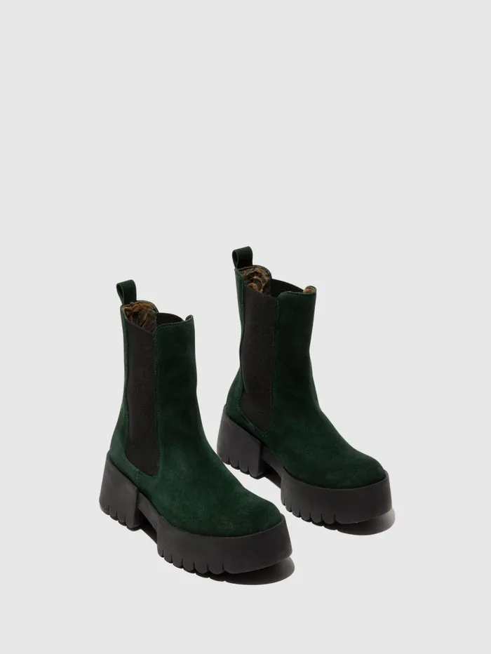 Chelsea Boots EREL007FLY GREEN FOREST Women Fly London Boots