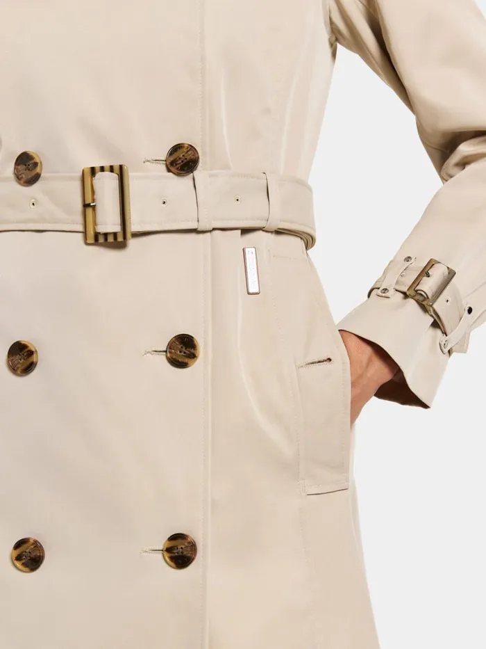 Clairy Coat Long Clay Beige Women Didriksons Trenchcoats