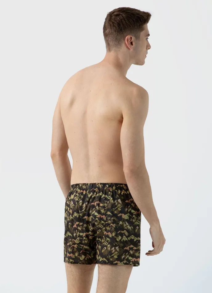 Classic Boxer Shorts In Liberty Fabric Green Mount Olympus Men SUNSPEL Boxer Shorts