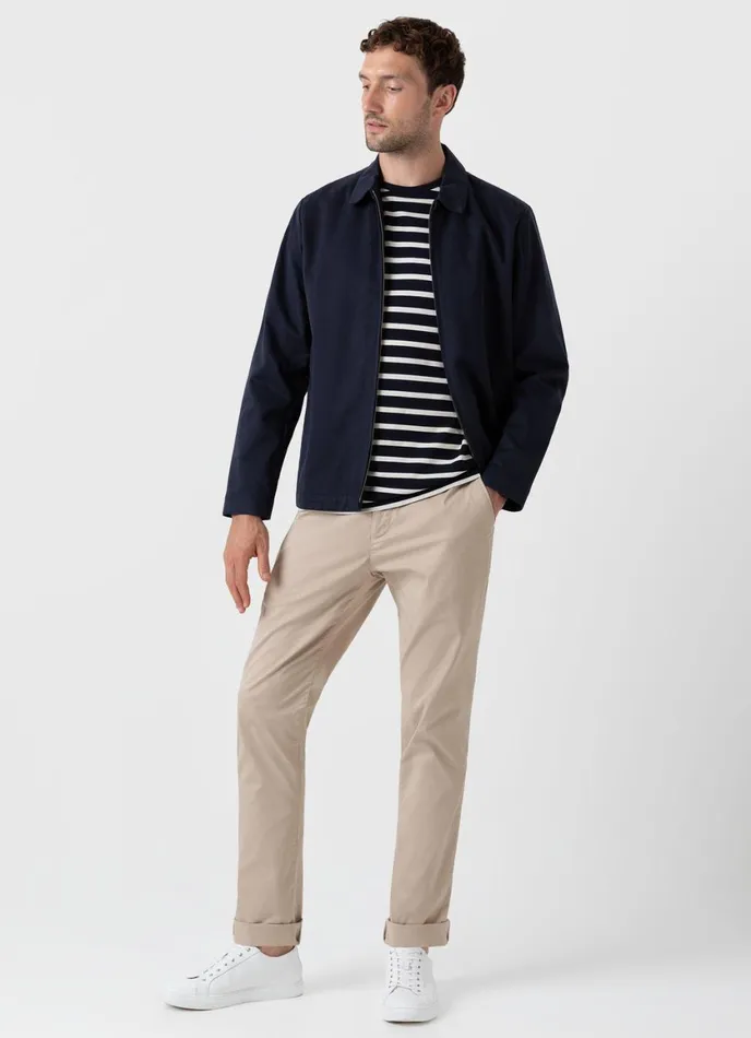 Classic Tshirt Navyecru Breton Stripe Men SUNSPEL Tshirts