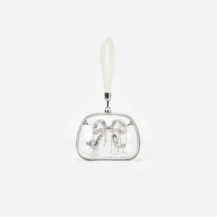 Clear Top Handle Clutch Bag Women Self Portrait Clutch Bags