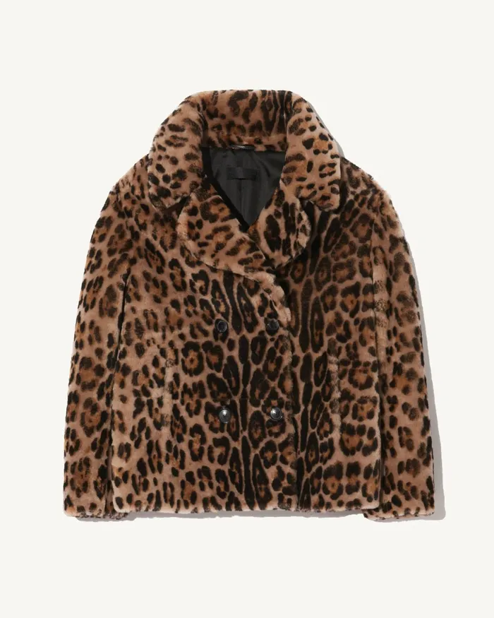 CLEOPHEE SHEARLING COAT Leopard Print Women Nili Lotan Coats and Outerwear