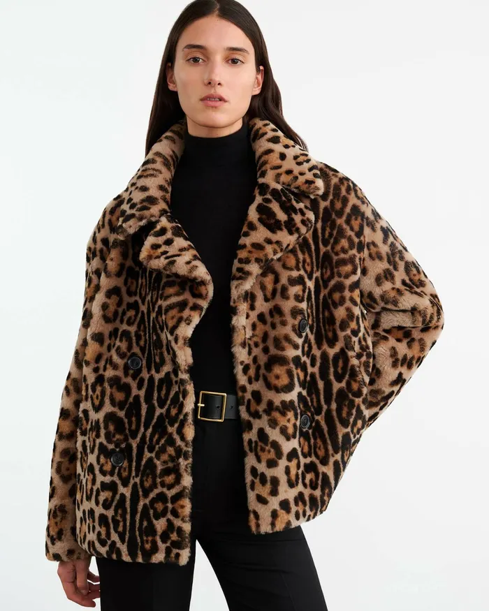 CLEOPHEE SHEARLING COAT Leopard Print Women Nili Lotan Coats and Outerwear