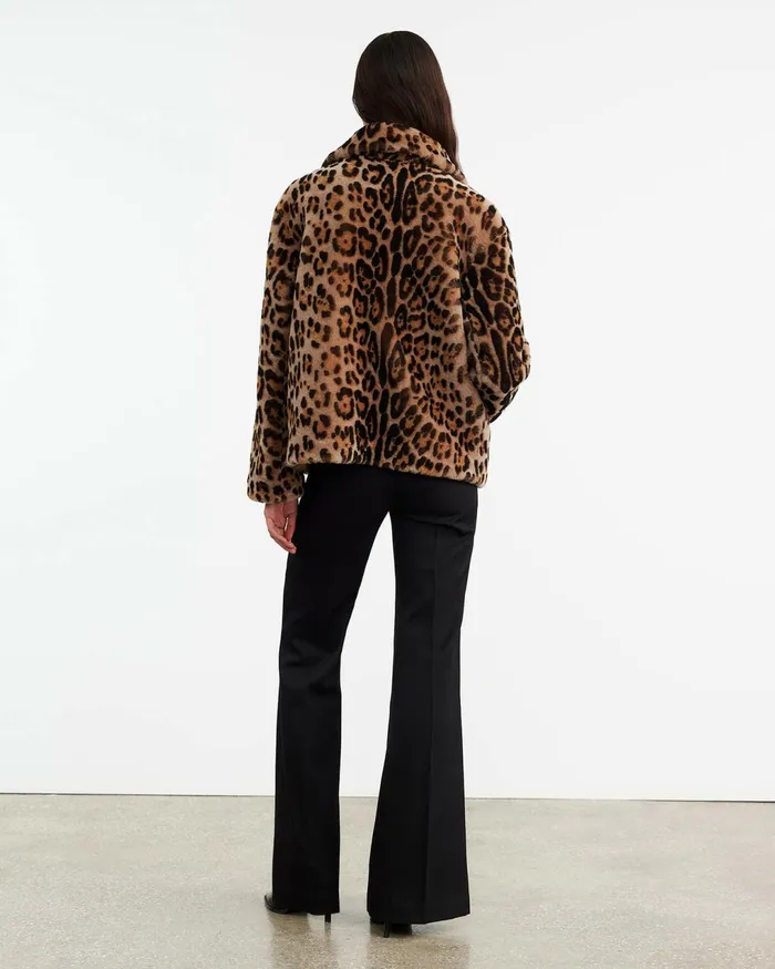 CLEOPHEE SHEARLING COAT Leopard Print Women Nili Lotan Coats and Outerwear