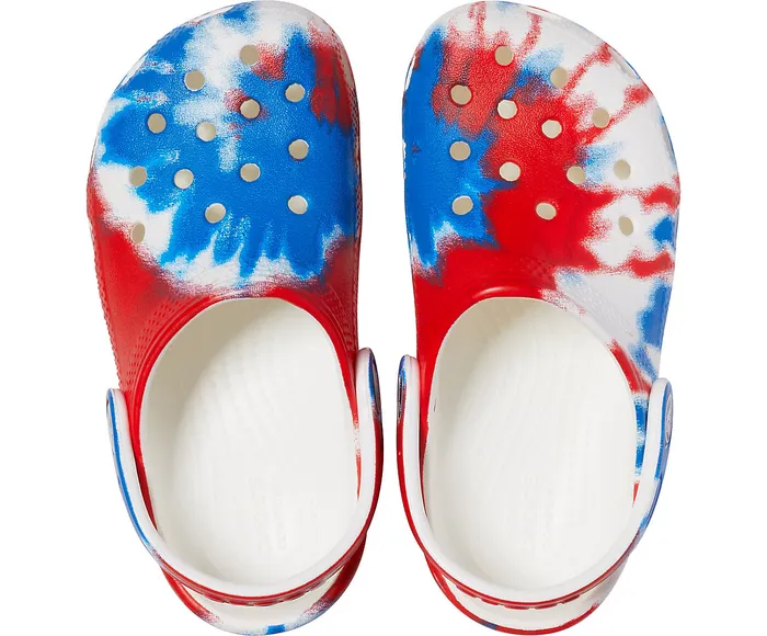 Clogs GirlsBoys Kids Classic TieDye Graphic Clog Multi White Crocs