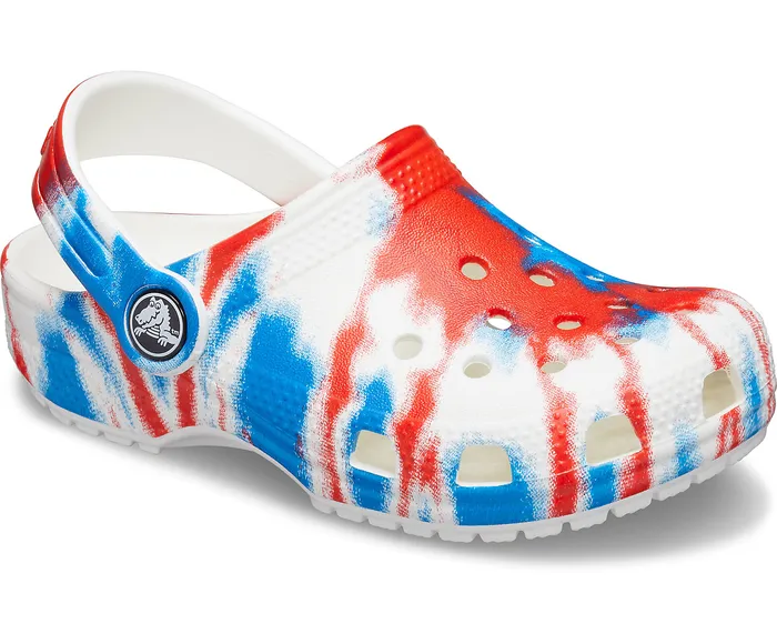 Clogs GirlsBoys Kids Classic TieDye Graphic Clog Multi White Crocs
