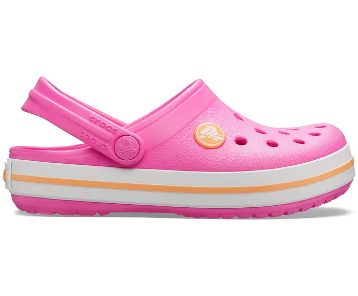 Clogs Kids Crocband Clog Electric PinkCantaloupe 8211 Crocs GirlsBoys