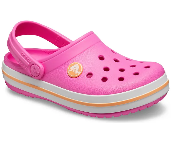 Clogs Kids Crocband Clog Electric PinkCantaloupe 8211 Crocs GirlsBoys