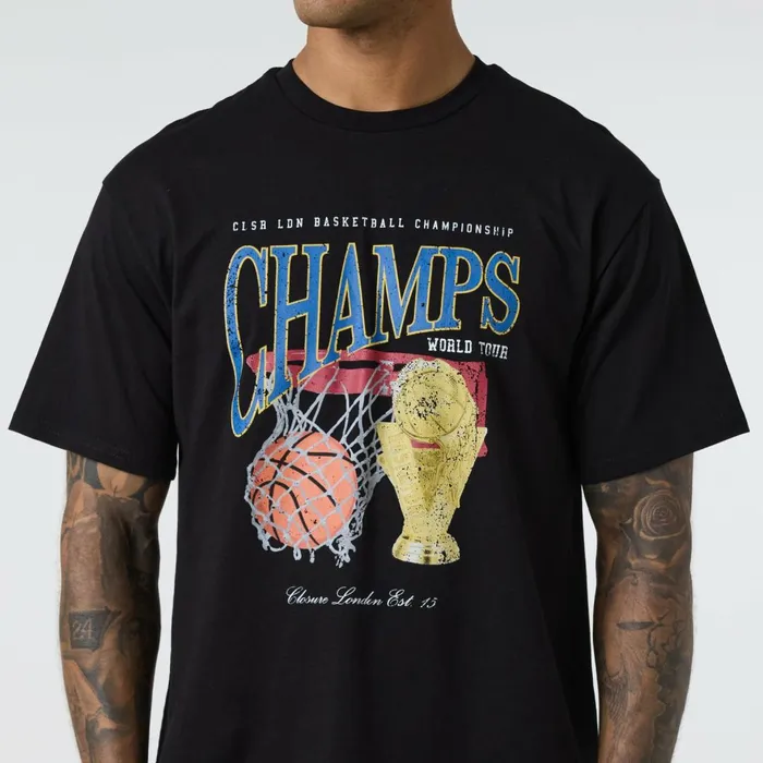 Closure London Champs TShirt Black Men TShirts