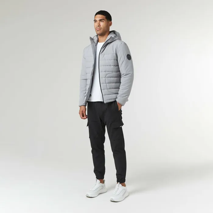 Closure London Contrast Soft Shell Jacket Ice Grey Men Coats and Jackets