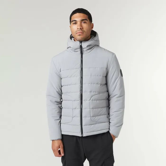 Closure London Contrast Soft Shell Jacket Ice Grey Men Coats and Jackets