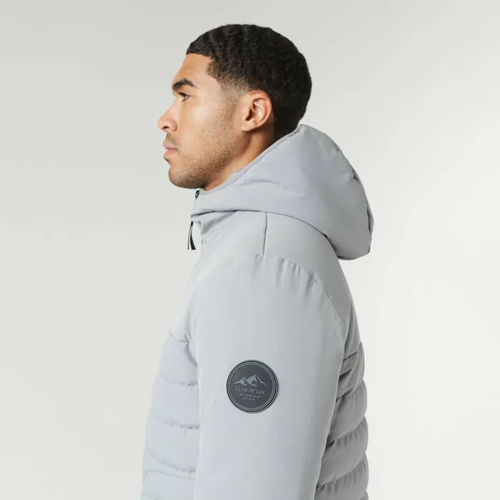 Closure London Contrast Soft Shell Jacket Ice Grey Men Coats and Jackets
