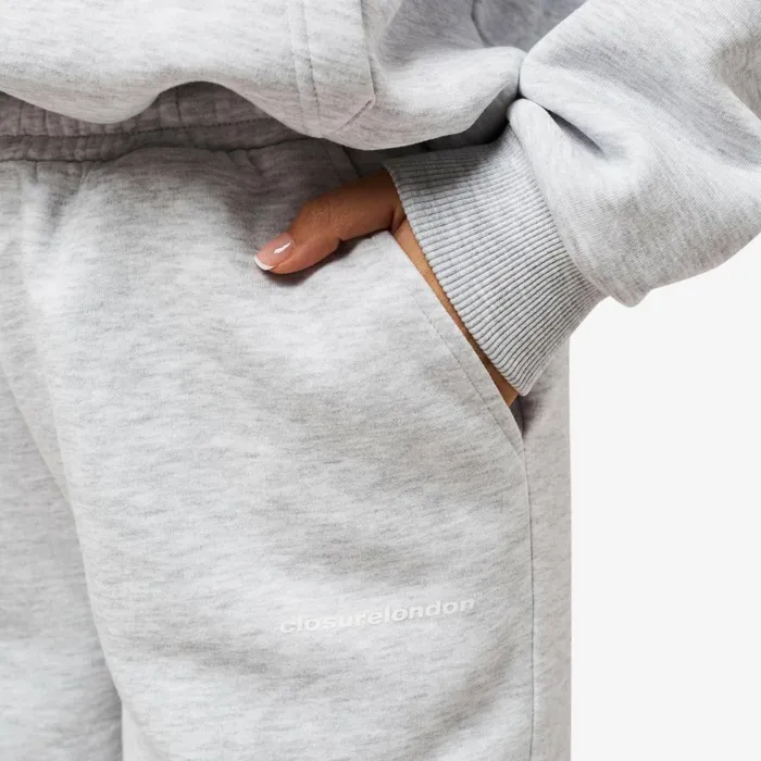 Closure London Core Logo Open Hem Jogger Grey Marl Women Joggers