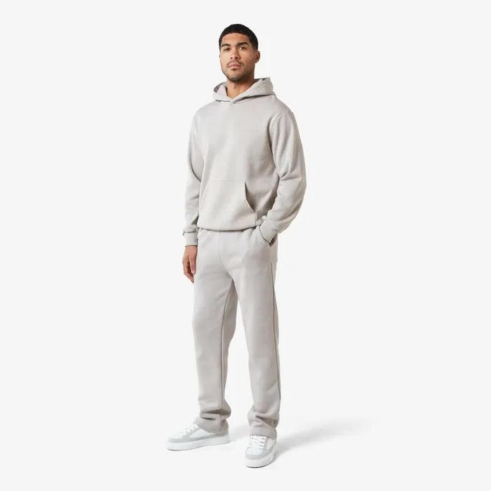 Closure London Relaxed Fit Open Hem Tracksuit Stone Men Tracksuits