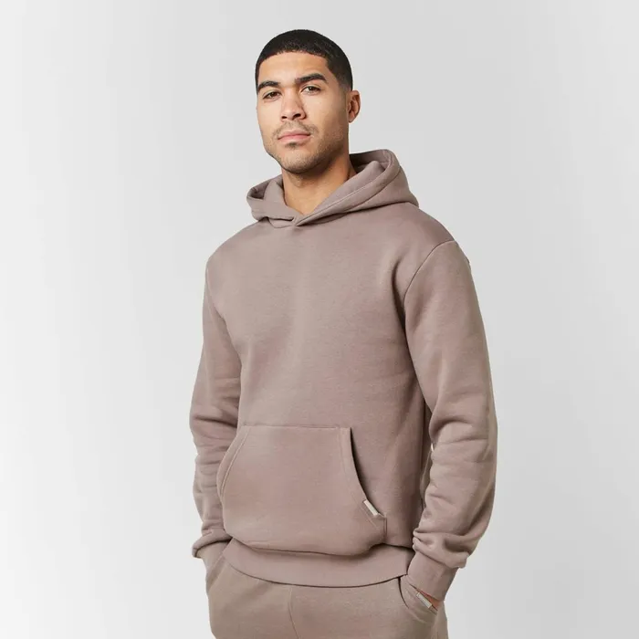 Closure London Relaxed Fit Open Hem Tracksuit Washed Brown Men Tracksuits