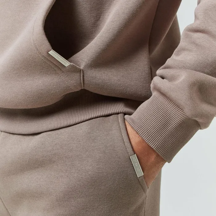 Closure London Relaxed Fit Open Hem Tracksuit Washed Brown Men Tracksuits