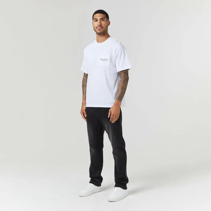Closure London Script Logo Pocket TShirt White Men TShirts