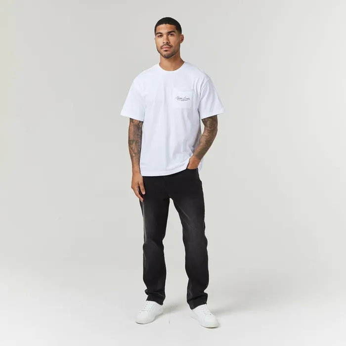 Closure London Script Logo Pocket TShirt White Men TShirts