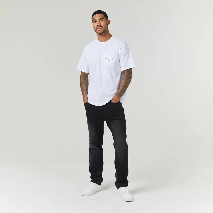 Closure London Script Logo Pocket TShirt White Men TShirts