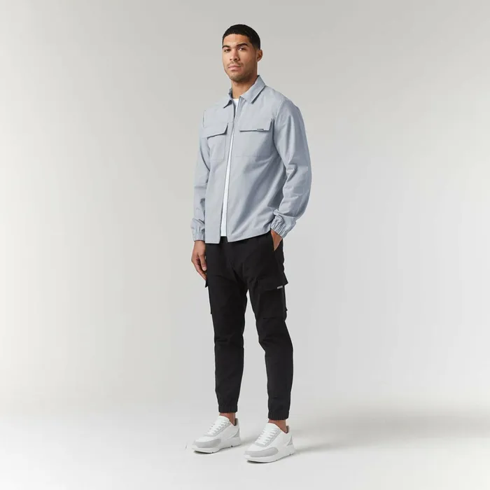 Closure London Smart Utility Overshirt Frost Grey Men Overshirts