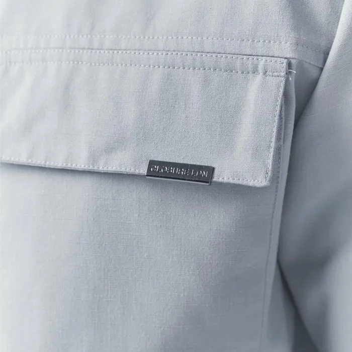 Closure London Smart Utility Overshirt Frost Grey Men Overshirts