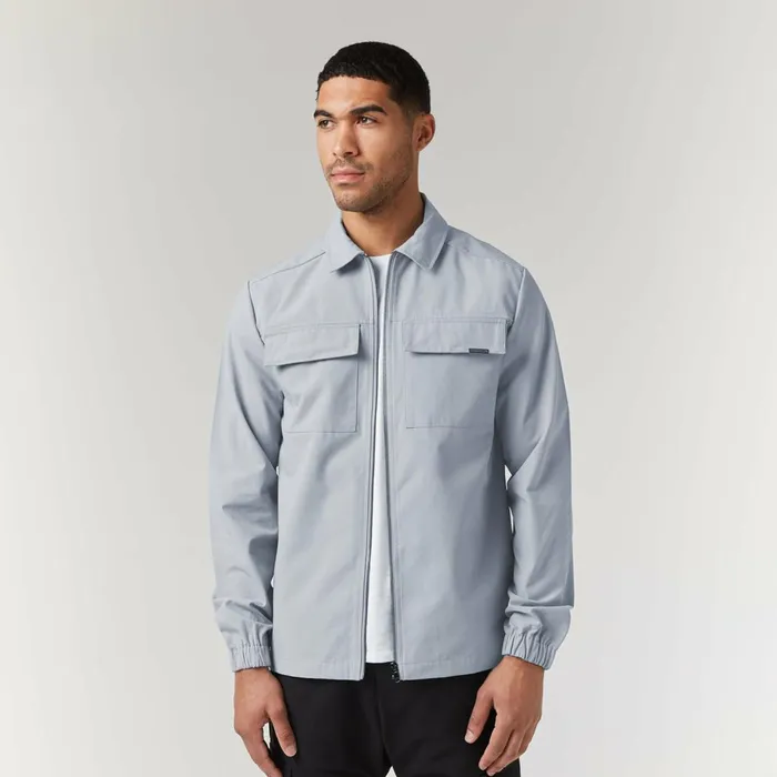 Closure London Smart Utility Overshirt Frost Grey Men Overshirts