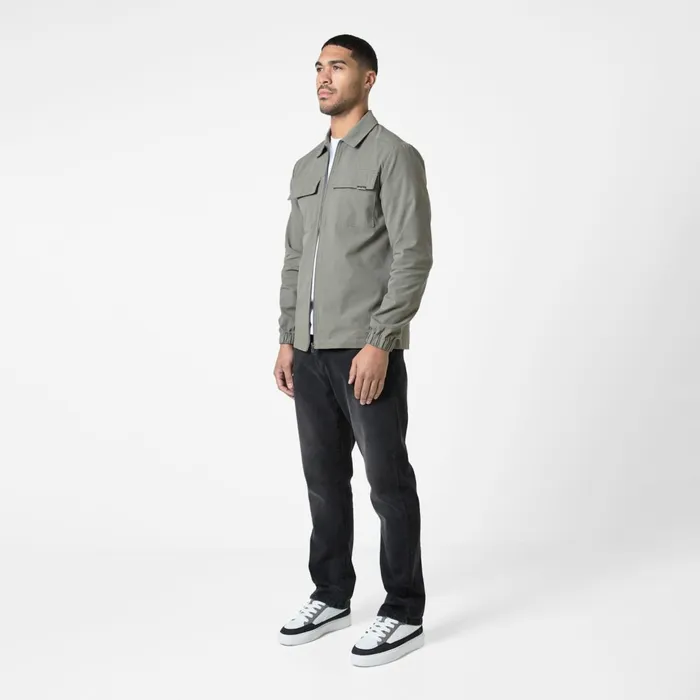 Closure London Smart Utility Overshirt Olive Men Overshirts