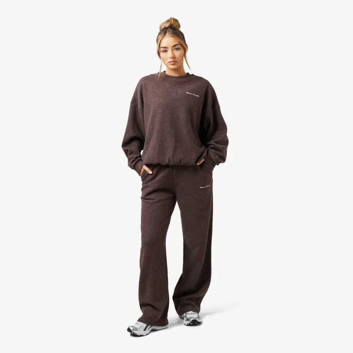 Closure London Soft Knit Crewneck Tracksuit Coffee Women Coats and Jackets