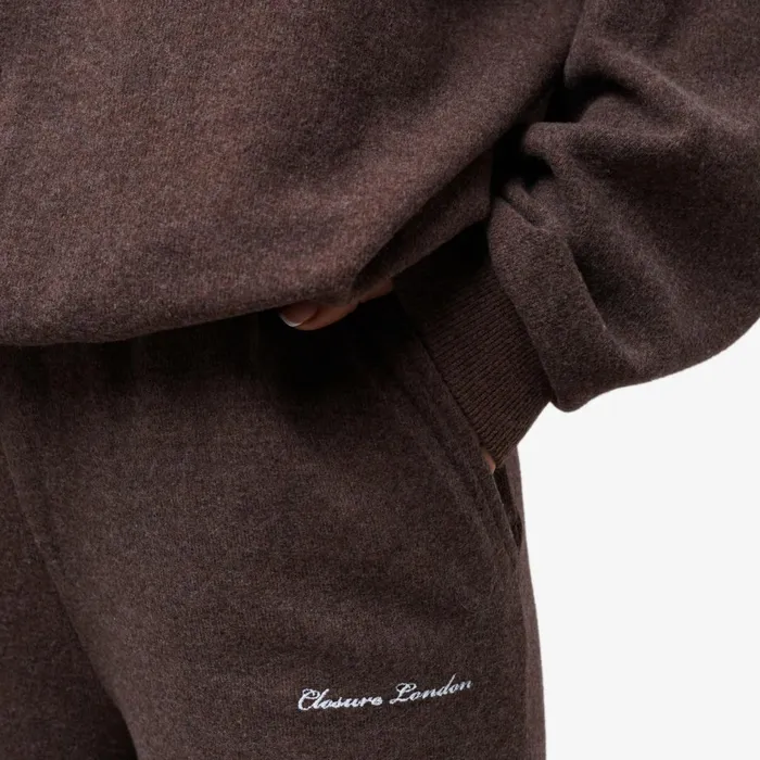 Closure London Soft Knit Crewneck Tracksuit Coffee Women Coats and Jackets