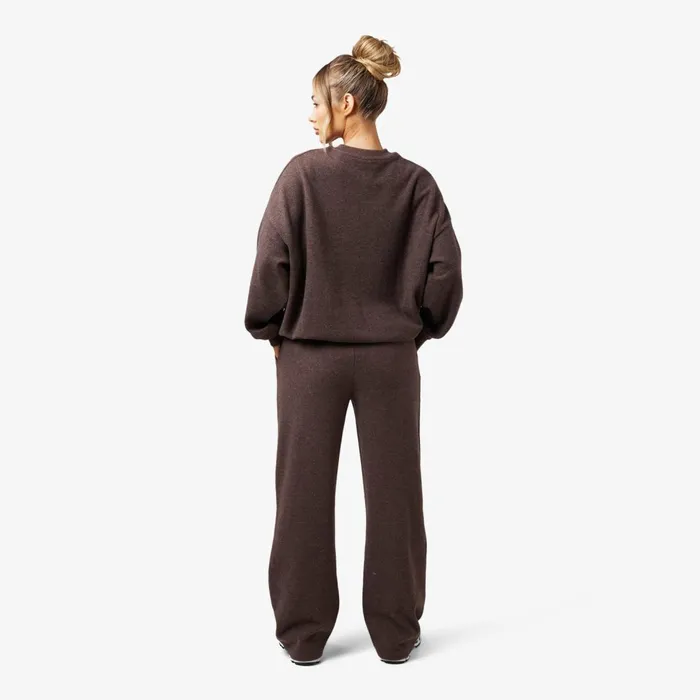 Closure London Soft Knit Crewneck Tracksuit Coffee Women Coats and Jackets