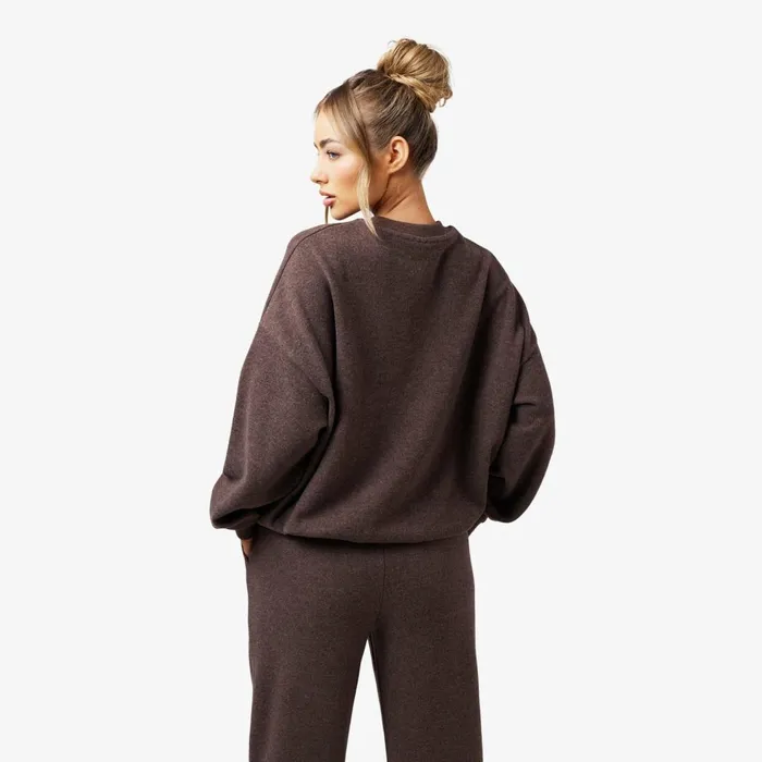 Closure London Soft Knit Crewneck Tracksuit Coffee Women Coats and Jackets